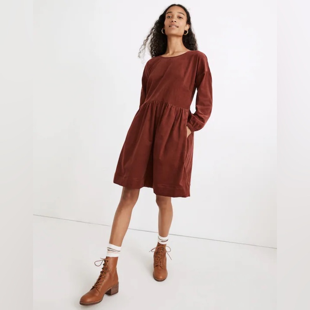 Madewell Corduroy Relaxed Mini Dress